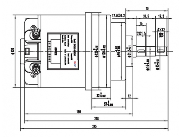 900W Antriebsmotor, DC Bürstenmotor, PMDC Motor ZD120A2                      Elektrische Antriebe für Flurförderzeuge zur Steuerung von horizontaler Bewegung