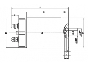 500W Elektromotor, Bürstenmotor, PMDC Motor ZD080A2                      Elektrische Antriebe für Flurförderzeuge zur Steuerung von vertikaler Bewegung