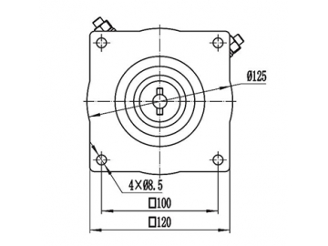 800-1000W Antriebsmotor, DC Bürstenmotor, PMDC Motor ZD125A2