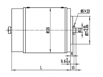 800-1000W Antriebsmotor, DC Bürstenmotor, PMDC Motor ZD125A2