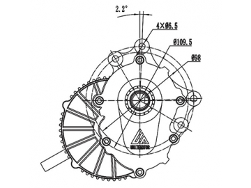 200W Antriebsmotor, bürstenloser DC Motor, PMDC Motor TF095CH