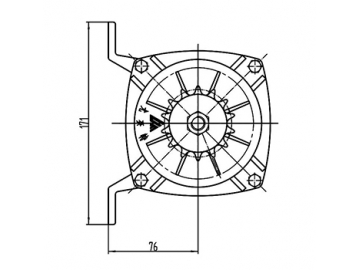 350-750W bürstenloser DC Motor, PMDC Motor TF120AHF