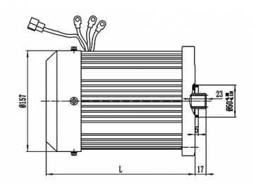 1200-1500W Antriebsmotor, bürstenloser DC Motor, PMDC Motor TF133AH