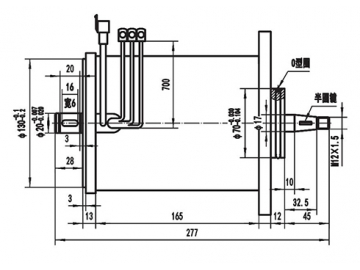 1200W (2900 RPM) Antriebsmotor, bürstenloser DC Motor, PMDC Motor TF120AH  Elektrische Antriebe für Flurförderzeuge zur Steuerung von vertikaler Bewegung