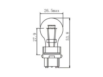 P27/7W Zweifadenlampe, Glühbirne  Autozubehör, Glühlampe, KFZ Leuchte, Autolicht