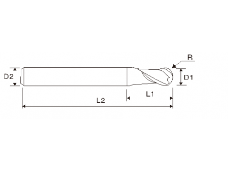 EMB06 Hartmetall Radiusfräser, lang