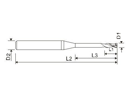 EMB11 Mikrofräser, 2 Schneiden