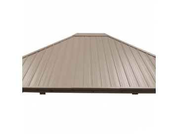 12' x 10' Holz Pavillon mit Dach aus verzinktem Stahl