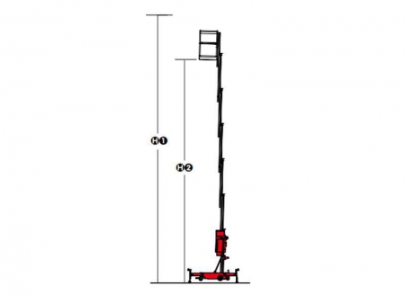 Mobile Teleskop-Mastbühnen, 1-Mast, AMP Serie