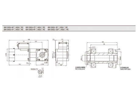 104mm 120W  Asynchronmotor/ Induktionsmotor