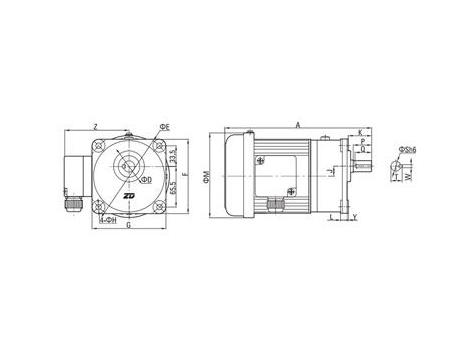 AC Dreiphasen Getriebemotor (klein)