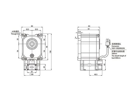 60mm 60W  DC Getriebemotor, rechtwinklig (bürstenlos)