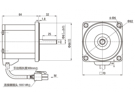 DC Getriebemotor Rundwellentyp (bürstenlos)