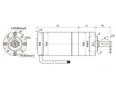 62mm 60W  DC Planetengetriebemotor