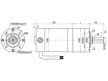 82mm 120W  DC Planetengetriebemotor