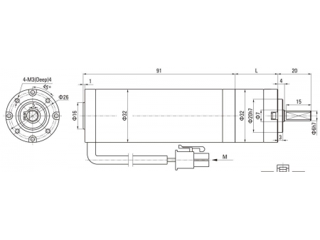 32mm 25W  DC Planetengetriebemotor/ Planetengetriebe (bürstenlos)