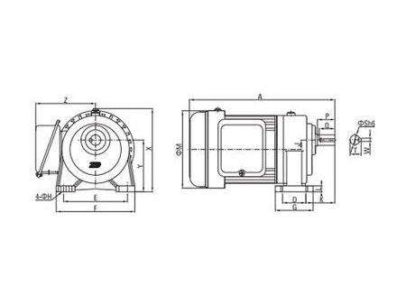 AC Einphasen Getriebemotor (klein)