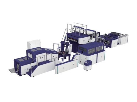 Blockbodenbeutelmaschine Maschine für Papierbeutel mit Haftklebeverschluss und Kordel- oder Flachhenkeln (Automatik) Blockbodenbeutelmaschine Maschine für Papierbeutel mit Haftklebeverschluss und Kordel- oder Flachhenkeln (Automatik)