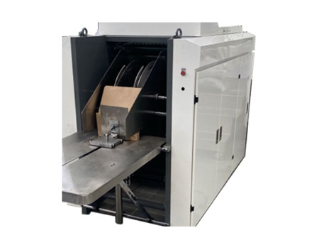 Blockbodenbeutelmaschine Maschine zur Herstellung von Papierbeuteln mit Sichtfenster