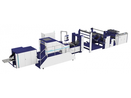 Blockbodenbeutelmaschine Maschine zur Herstellung von Papierbeuteln mit Griffloch