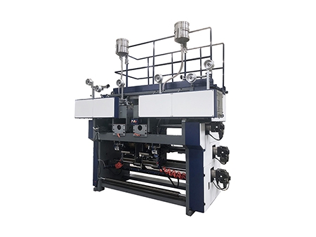 Blockbodenbeutelmaschine Maschine für Papierbeutel mit stehenden Flachhenkeln