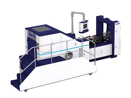 Blockbodenbeutelmaschine Maschine für Papierbeutel mit stehenden Flachhenkeln