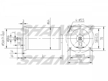 64mm Micro-Gleichstrommotor