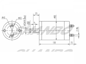 80mm Gleichstrommotor mit Permanentmagnet