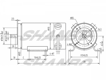 110mm Gleichstrommotor mit Permanentmagnet