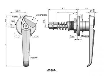 MS807-1/MS807-2/MS807-3 Griffarretierung