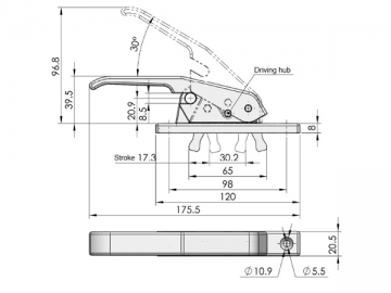 MS887-2 Griffarretierung