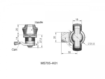 MS705-K Zylinderschloss