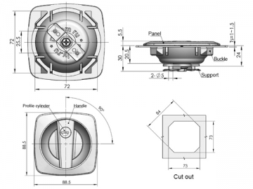 MS870 Panelriegel