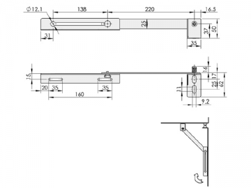 TX92-1/ TX92-2 Türöffnungsbegrenzer