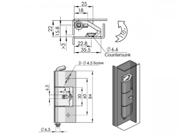 CL210 1 verborgenes Scharnier