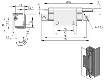 CL290 verborgenes Scharnier