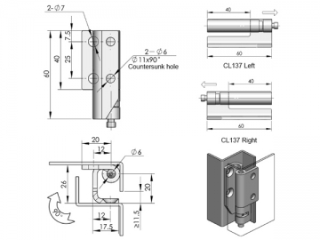 CL137 verborgenes Scharnier