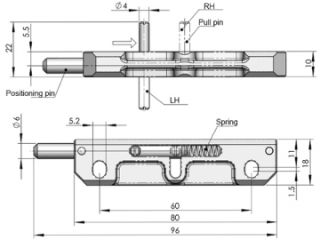 CL106 Bolzenscharnier