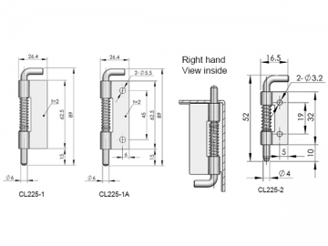 CL225-1/-2/-1A/-3 Bolzenscharnier