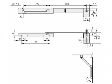 TX92-1/ TX92-2 Türöffnungsbegrenzer