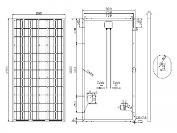 30V 235W/240W/245W/250W/255W schwarzes monokristallines Solarmodul