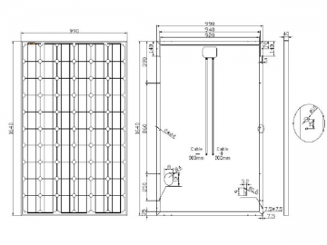 30V 240W/245W/250W/255W/260W weißes monokristallines Solarmodul