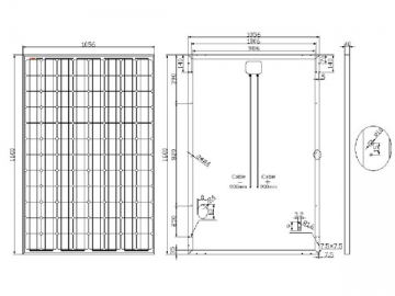 48V 250W/255W/260W/265W/270W weißes monokristallines Photovoltaikmodul