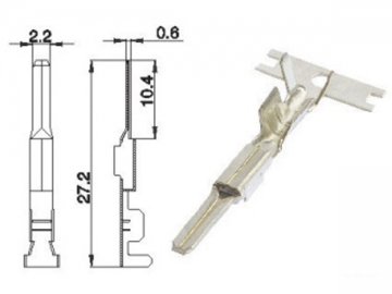 Männlicher Crimp-Kabelschuh