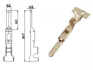 Männlicher Crimp-Kabelschuh