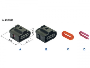 Wasserdichtes elektrisches Steckgehäuse