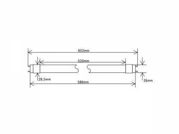 11W LED-Leuchtstoffröhre T8