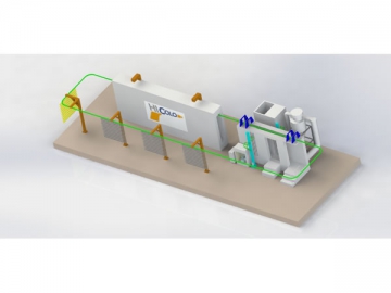 Linie für Pulverbeschichtung, Aluminiumprofile