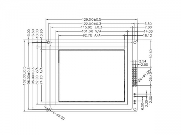 LCD-Modul, 160x128, COB