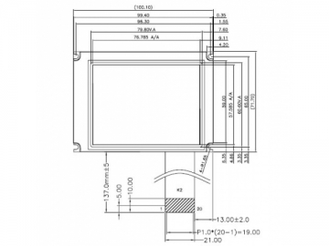 LCD-Grafikdisplay, 320x240, COG